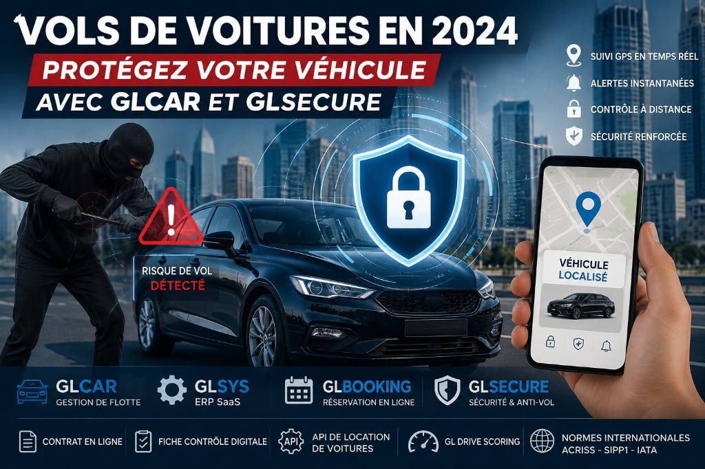 Vols de voitures en 2024 : protégez votre véhicule avec GLCar et GLSecure