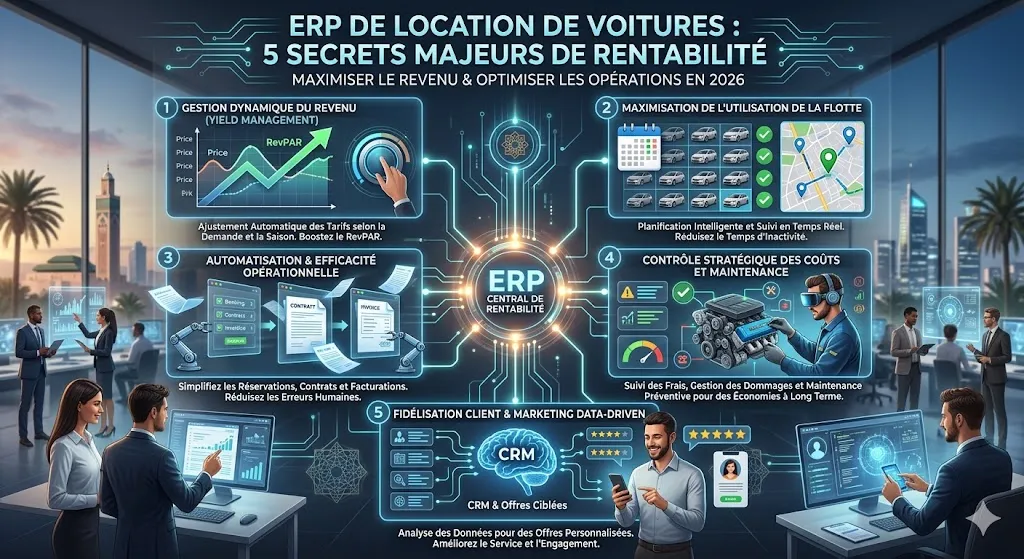 ERP de Location de Voitures : 5 Secrets Majeurs de Rentabilité